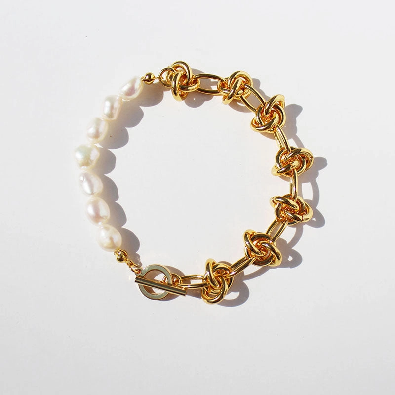 Precious Jewelry Subtle Shine Bella Toggle Lock Pearl Bracelet