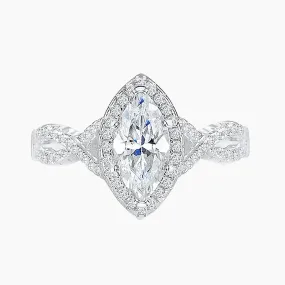 Twist Marquise Gems Ring in Sterling Silver Luxury Sparkle Glamorous Pieces