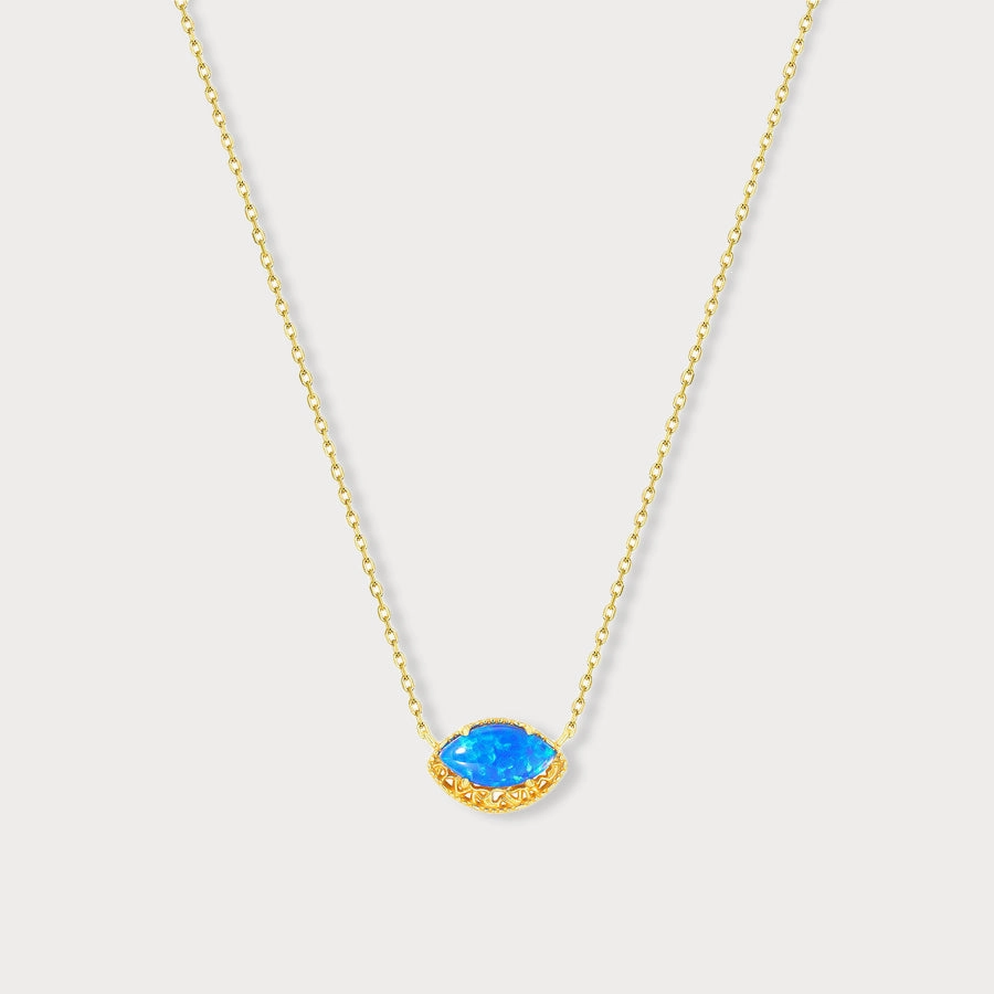 Opulent Craft Essential Pair Blue Opal Necklace