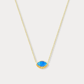 Opulent Craft Essential Pair Blue Opal Necklace