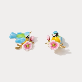 Blue Tit Stud Earrings Social Accessory Minimalist Product