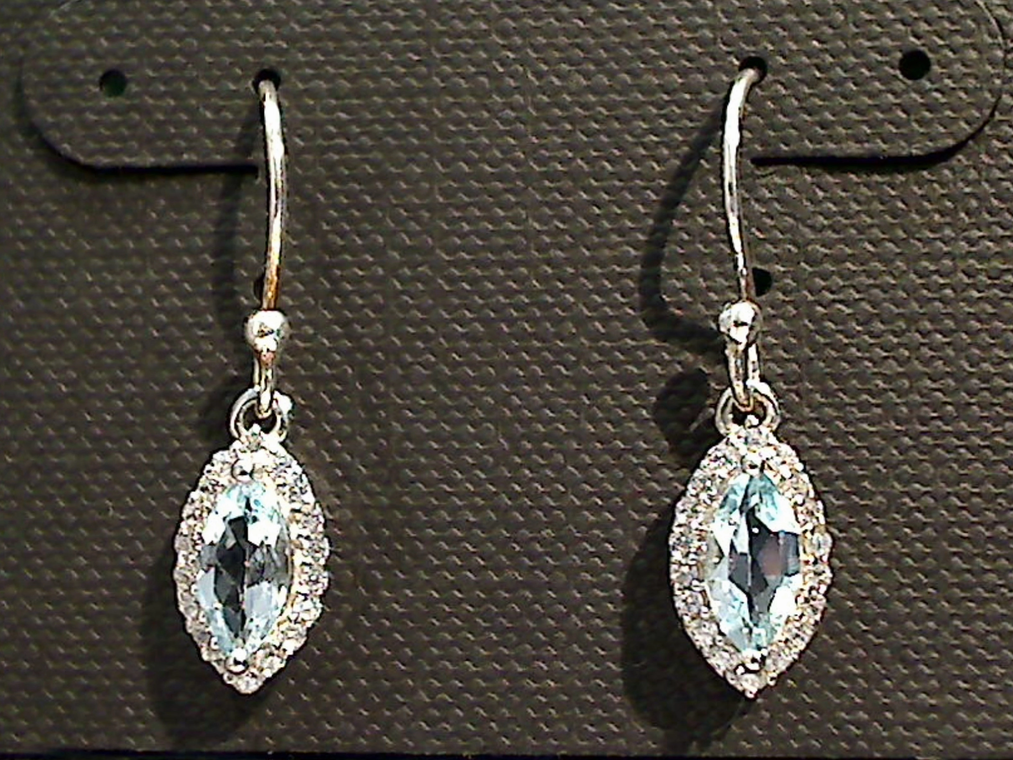 Durable Vibe Safe Adornment Blue Topaz, CZ, Sterling Silver Earrings
