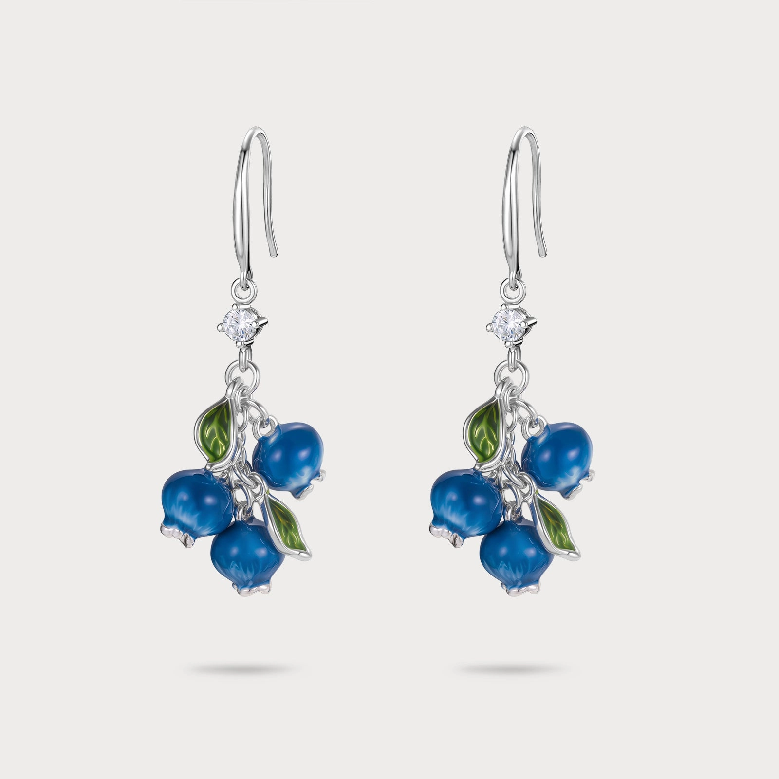 Graceful Accent Blueberry Earrings