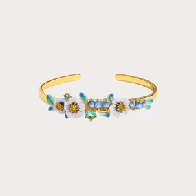 Mythical Vision Blueberry Flower Cuff Bracelet