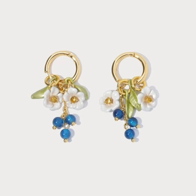 Blueberry Flower Earrings Modern Item Chic Embellishment