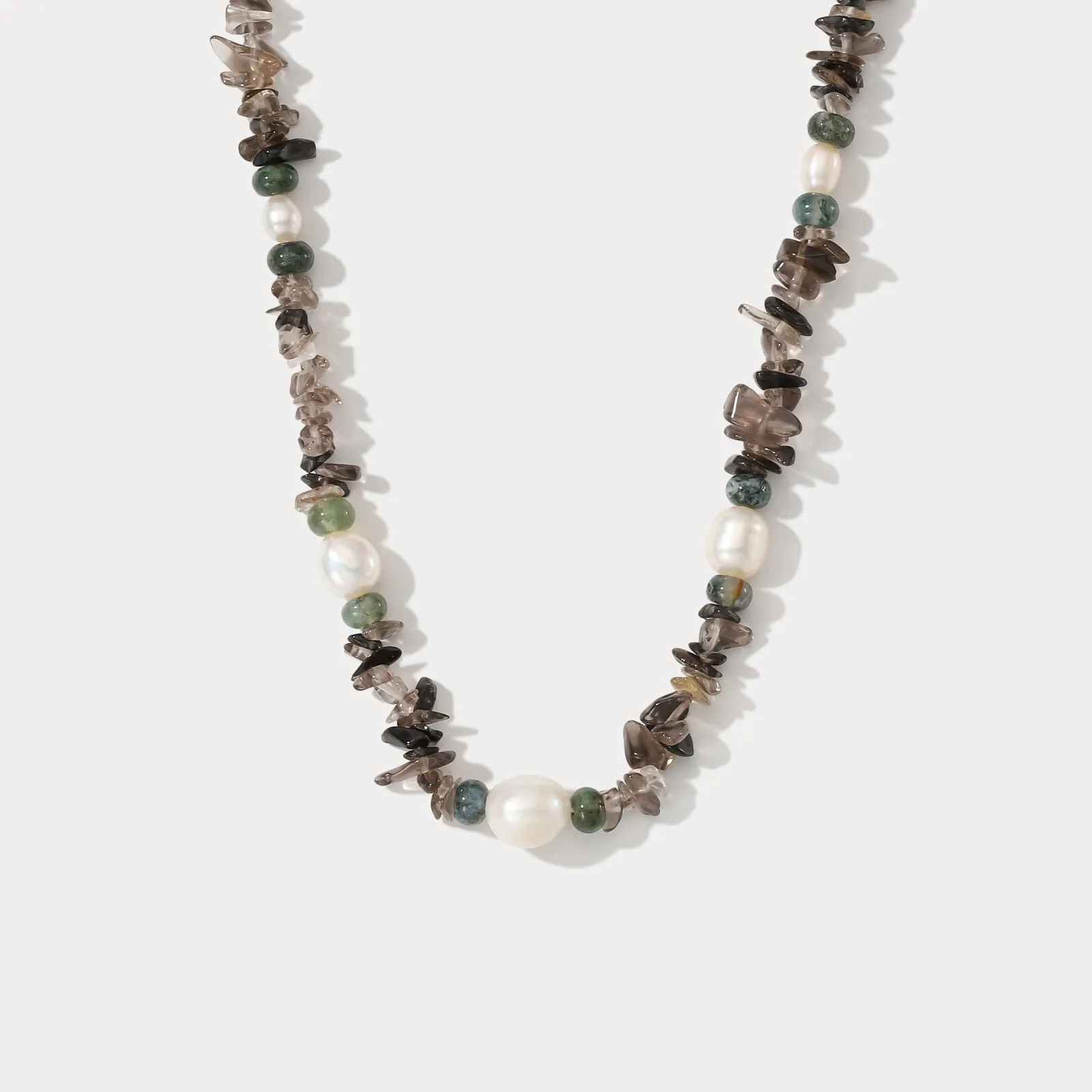 Layered Texture Boho Pearl Necklace