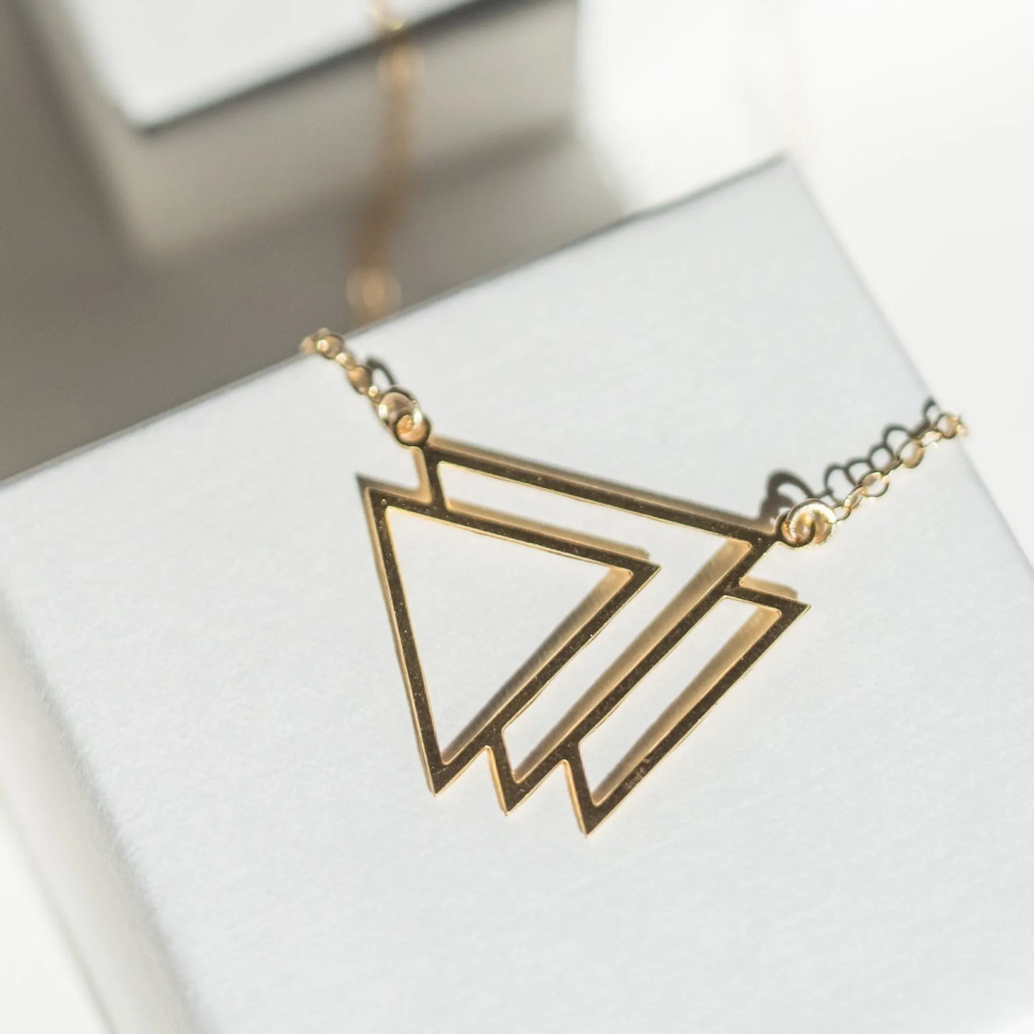 Artemis - Nested Triangles Necklace Distinct Accent Stunning Style