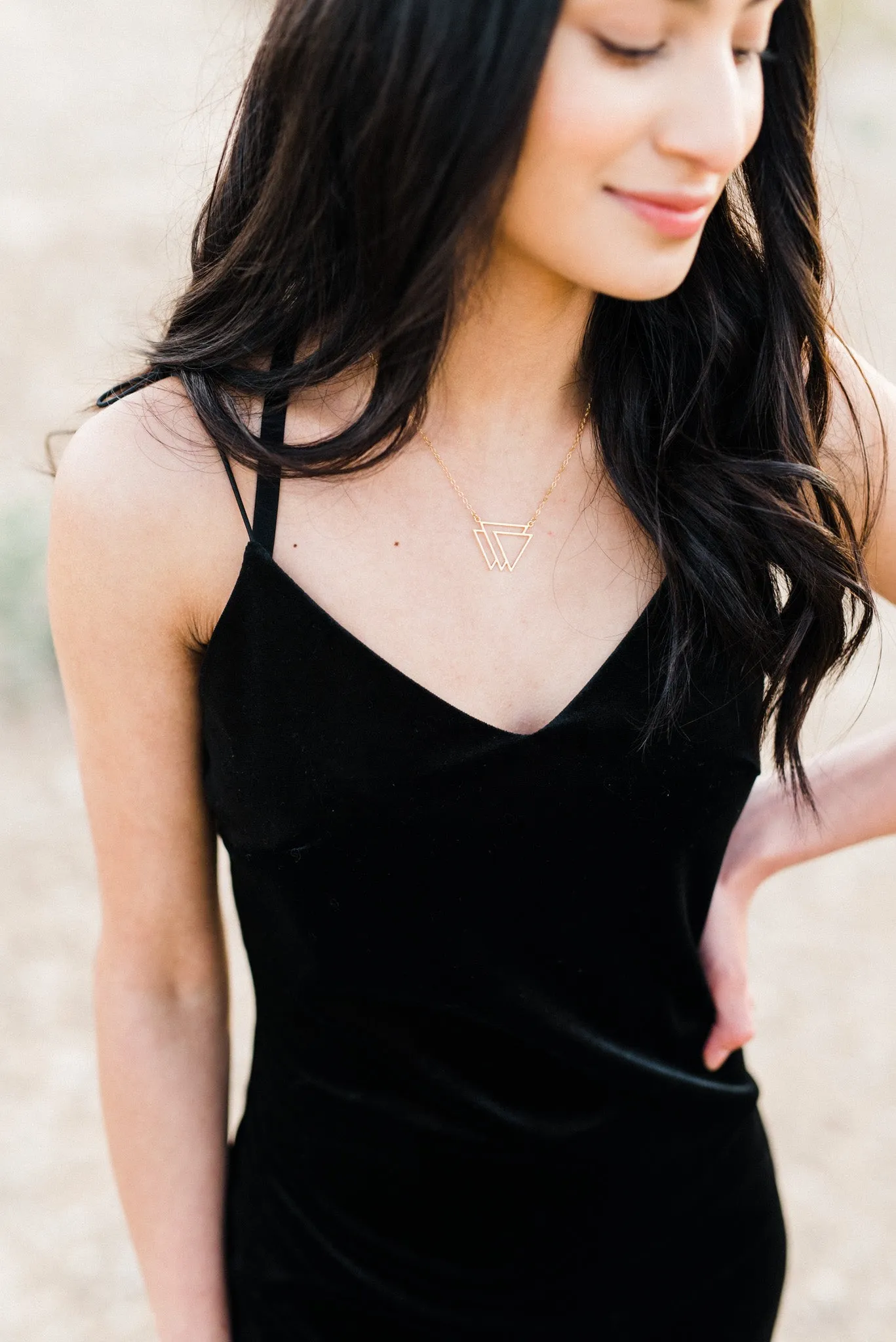 Artemis - Nested Triangles Necklace Event Ready