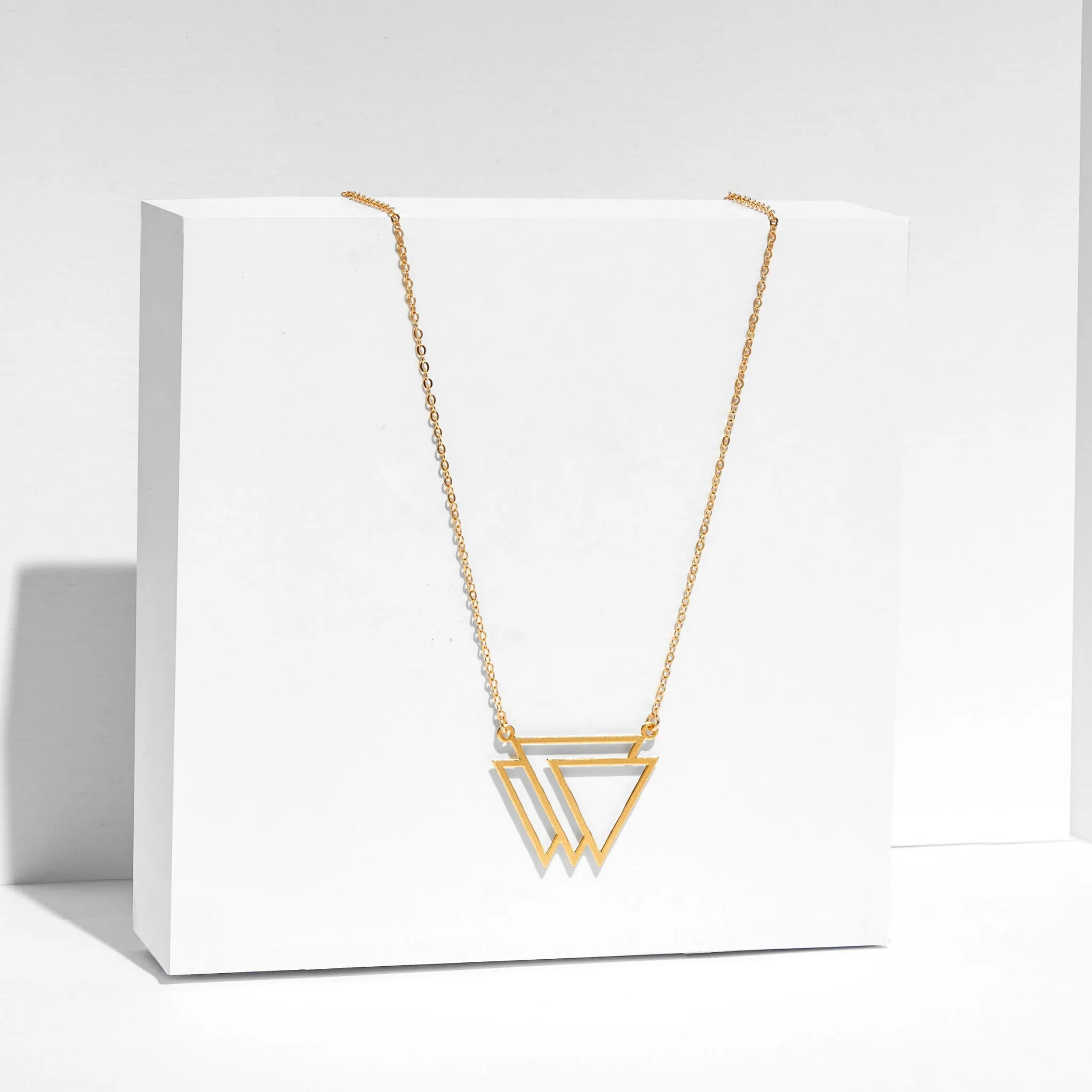 Artemis - Nested Triangles Necklace Modern Edge