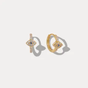 Luxe Craft Sapphire Eyes Diamond Hoops Earrings