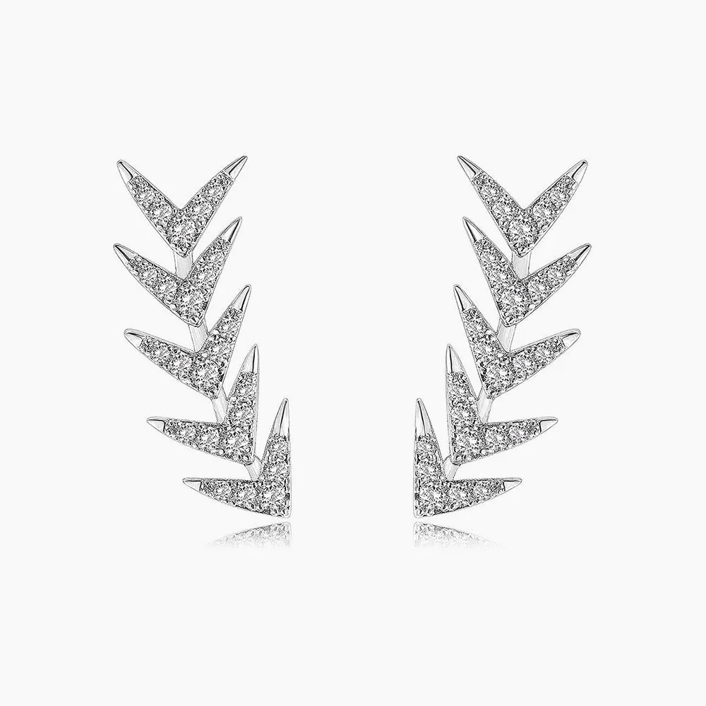 Botanical Cubic Zirconia Earrings Sophisticated Design