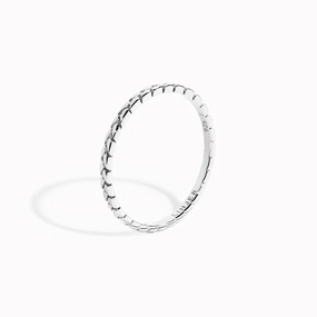Braided Silver Ring - Lillian Elegant Pair