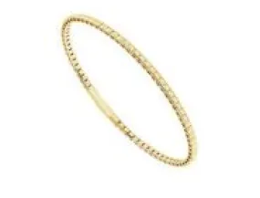 Bremer Jewelry 6.75 inch Bangle Bracelet in 14K Yellow Gold Fortunate Blends