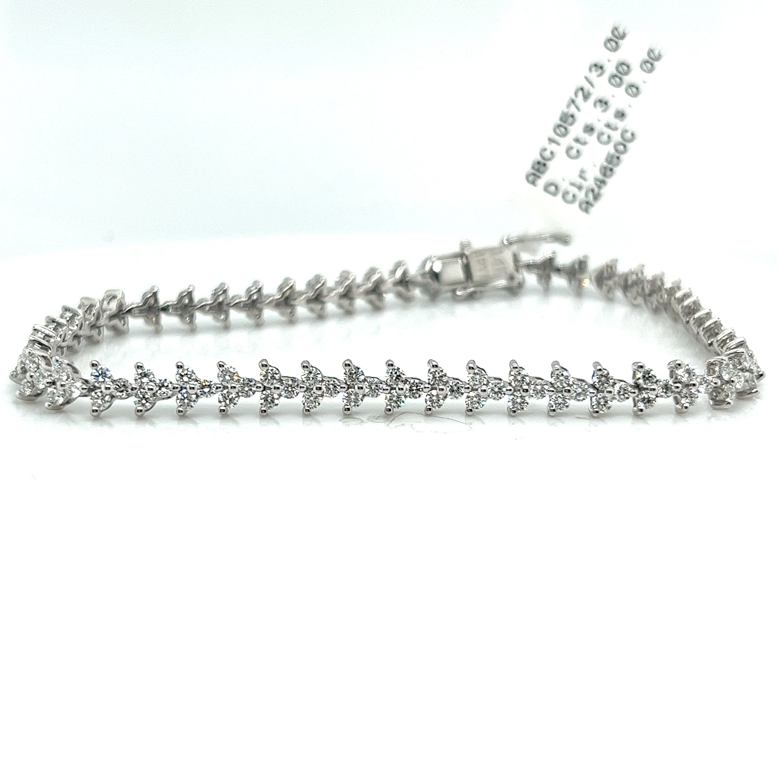 Bremer Jewelry Tennis Diamond Bracelet in 14K White Gold (3.00ctw) Total Combinations