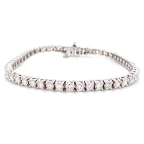 Seaside Glam Divine Amalgamations Bremer Jewelry Tennis Diamond Bracelet in 14K White Gold (5.00ctw)