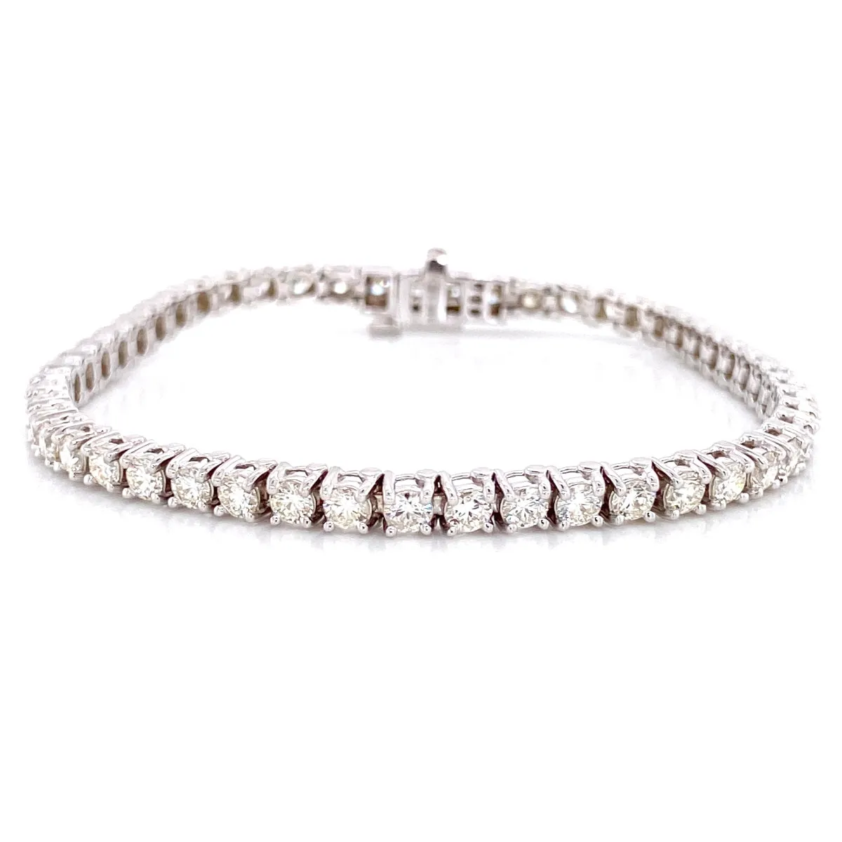 Seaside Glam Divine Amalgamations Bremer Jewelry Tennis Diamond Bracelet in 14K White Gold (5.00ctw)
