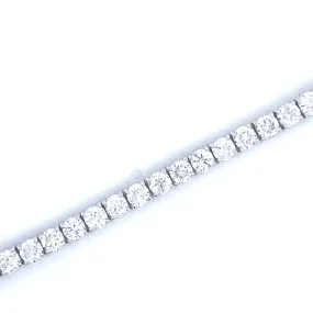 Flexible Sight Principal Adornment Bremer Jewelry Tennis Diamond Bracelet in 18K White Gold (10.56ctw)
