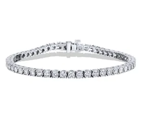 Opportune Fusions Happy Vision Bremer Jewelry Tennis Diamond Bracelet in 18K White Gold (5.30ctw)