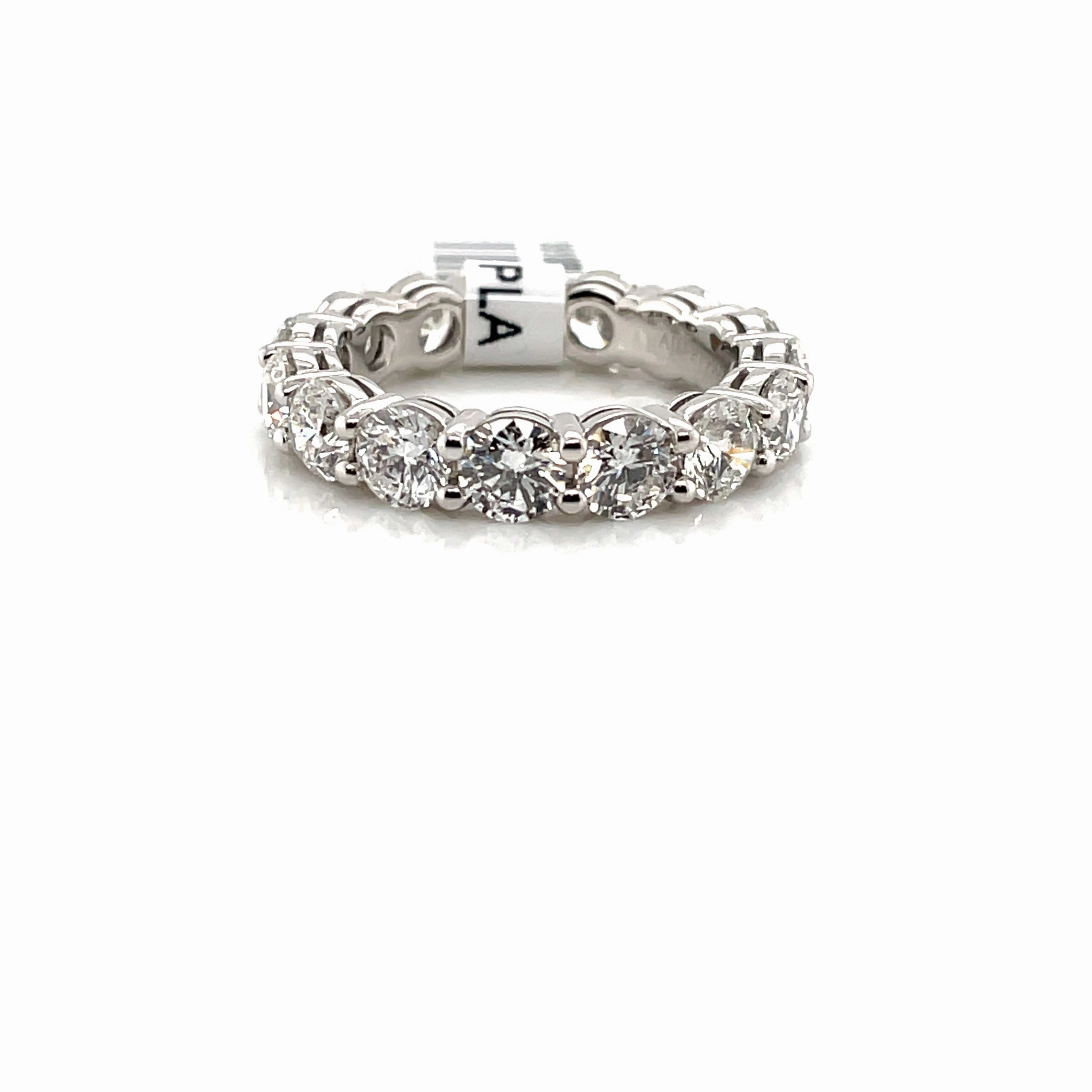 Travel Friendly Bremer Jewelry Round Diamond Anniversary/Eternity Fashion Ring in Platinum (4.95ctw)