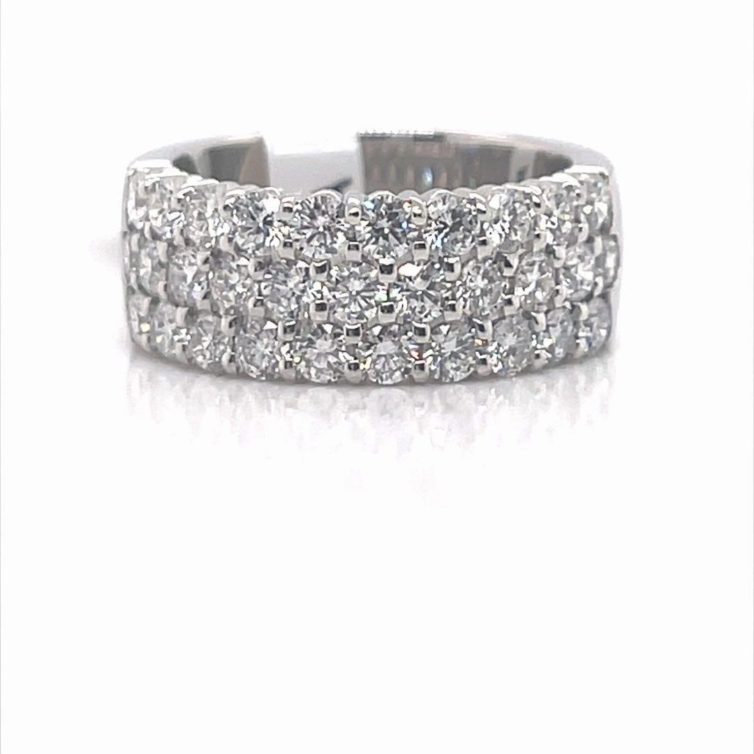 Bremer Jewelry Round Diamond Half Anniversary Fashion Ring in Platinum (2.17ctw) Traditional Trinket