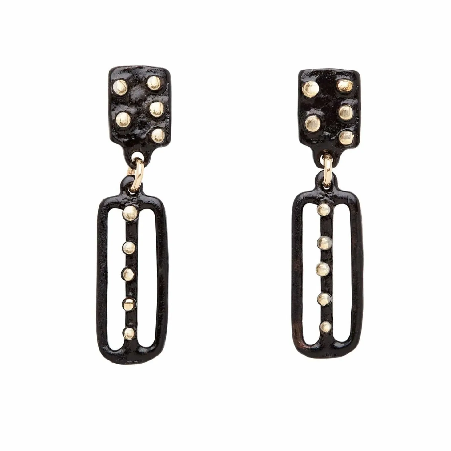 refined design Kusama Black Bronze Earring