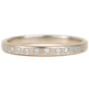 Shiny Layer Minimal Daywear Everyday Diamond Band - 14kpw Gold   VS Diamonds
