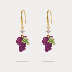 Radiant Selection Fashionable Creation Grape Earrings