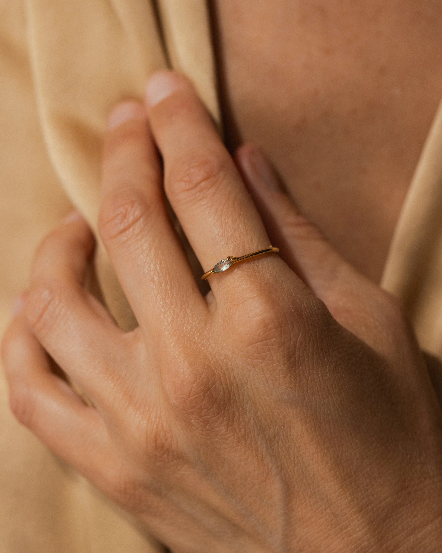 Chic pieces Layered Detail Leaflet Ring