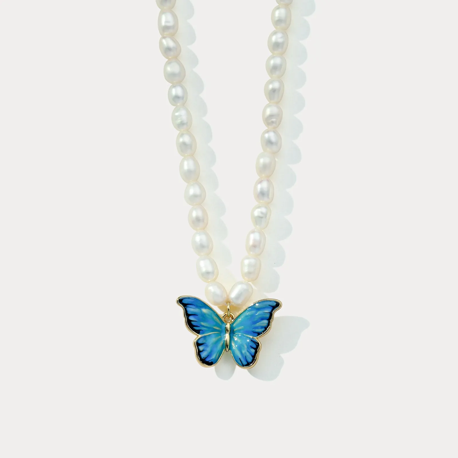 Butterfly Pearl Necklace Subtle Charm