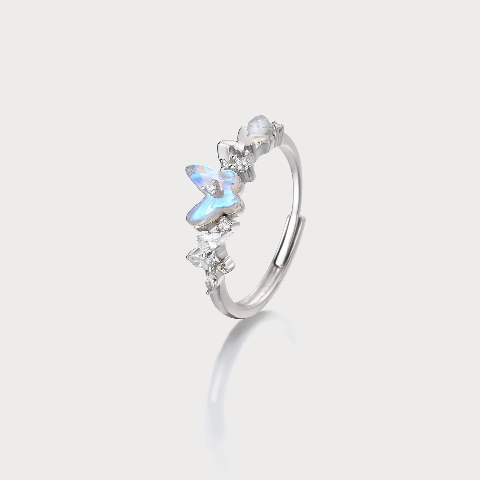 Butterfly Silver Ring Glamorous Jewelry Lucky Charm