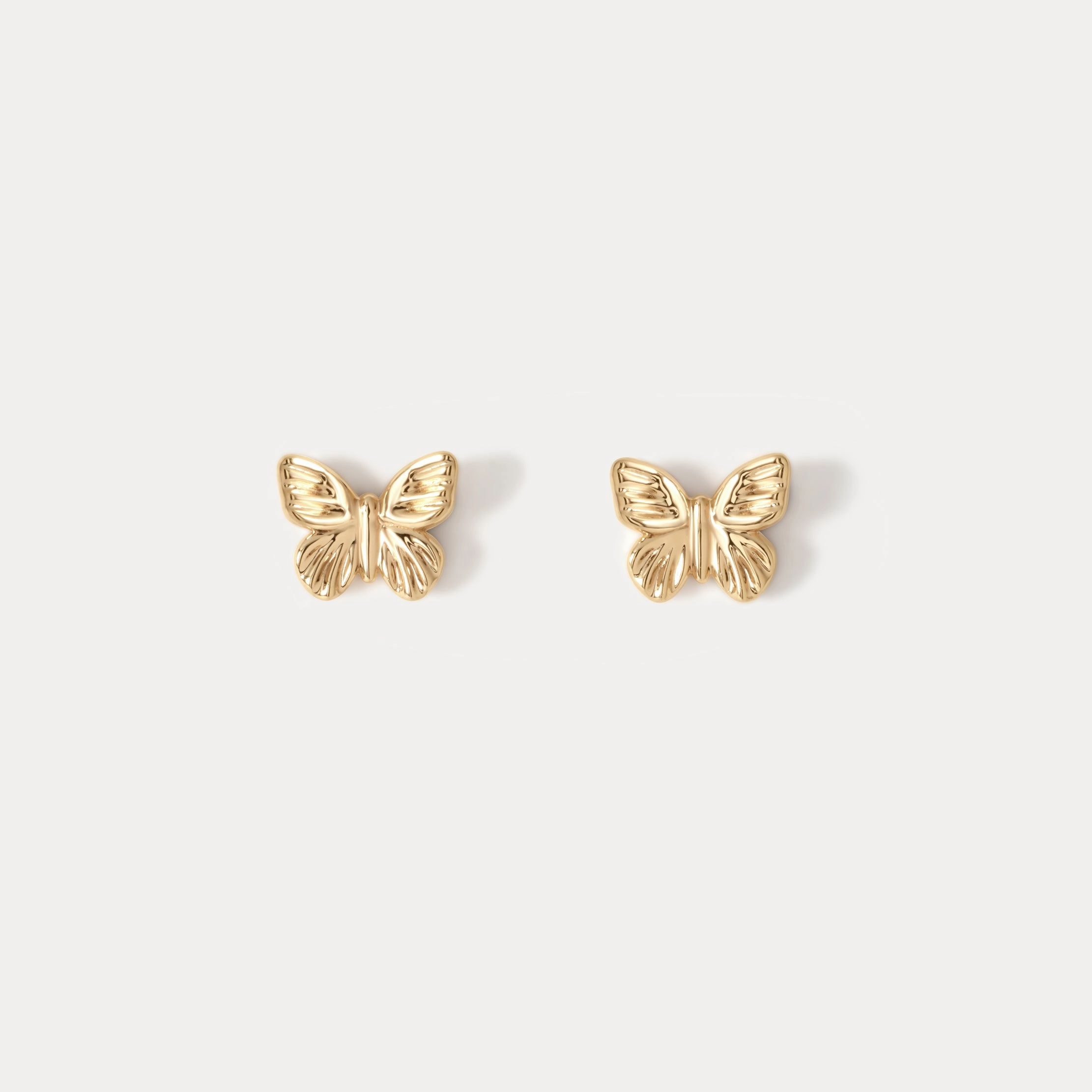 Butterfly Studs Shiny Jewelry Radiant Shine Finish