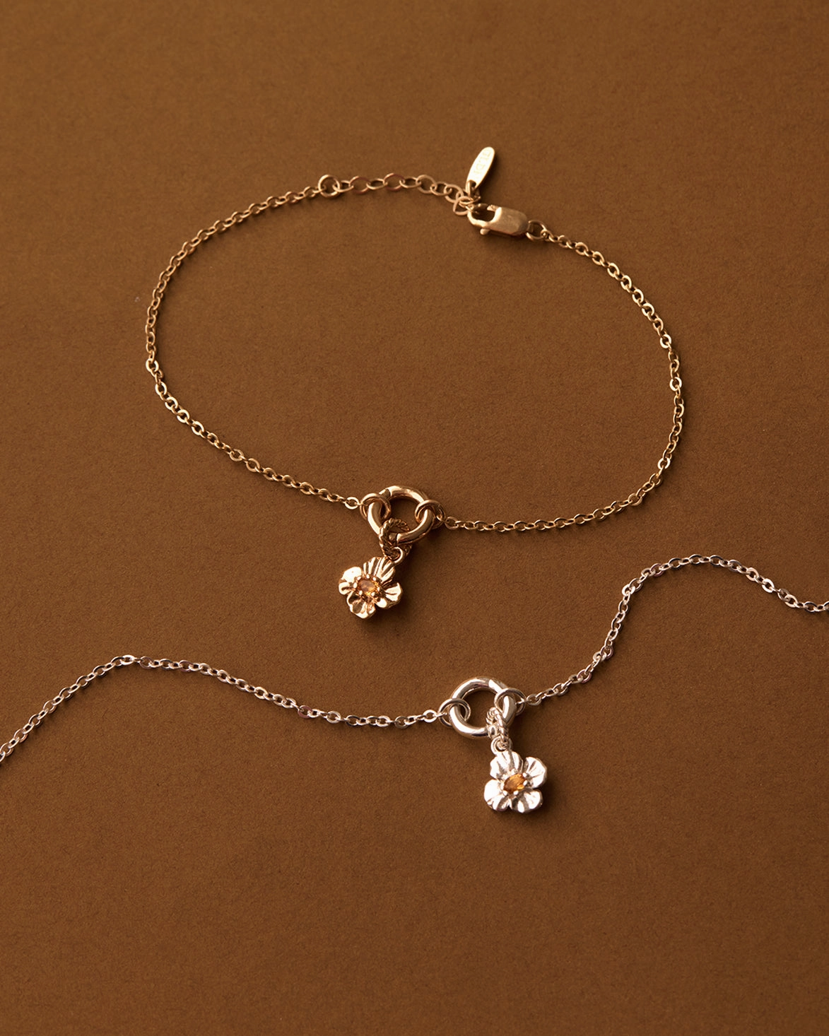 California Poppy Charm Timeless Pair Glistening Detail