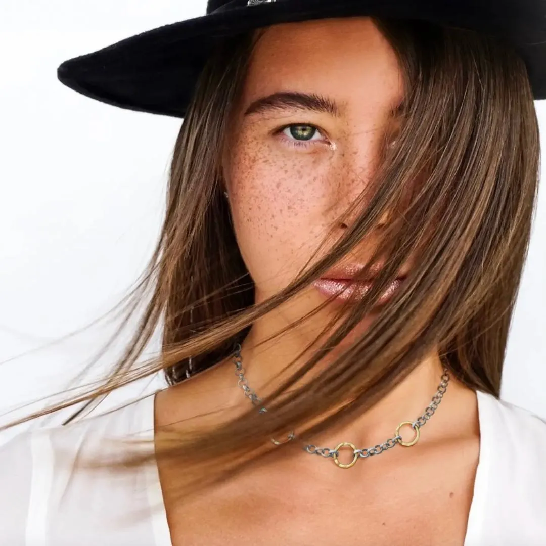 Carla Mixed Metals Necklace Affordable Design daily accessory