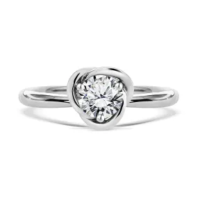 Personal Touch Urban Look Certified 1 Carat Round Lab Diamond Petite Twist Engagement Ring