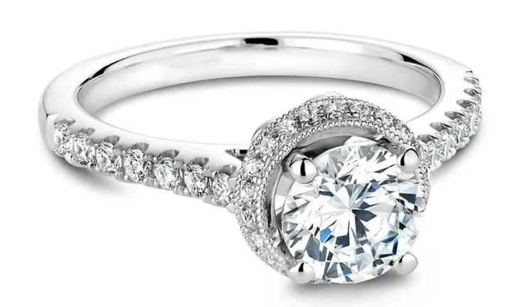 Clean Style Certified 1.5 CT Round Lab Diamond Halo Bridal Set
