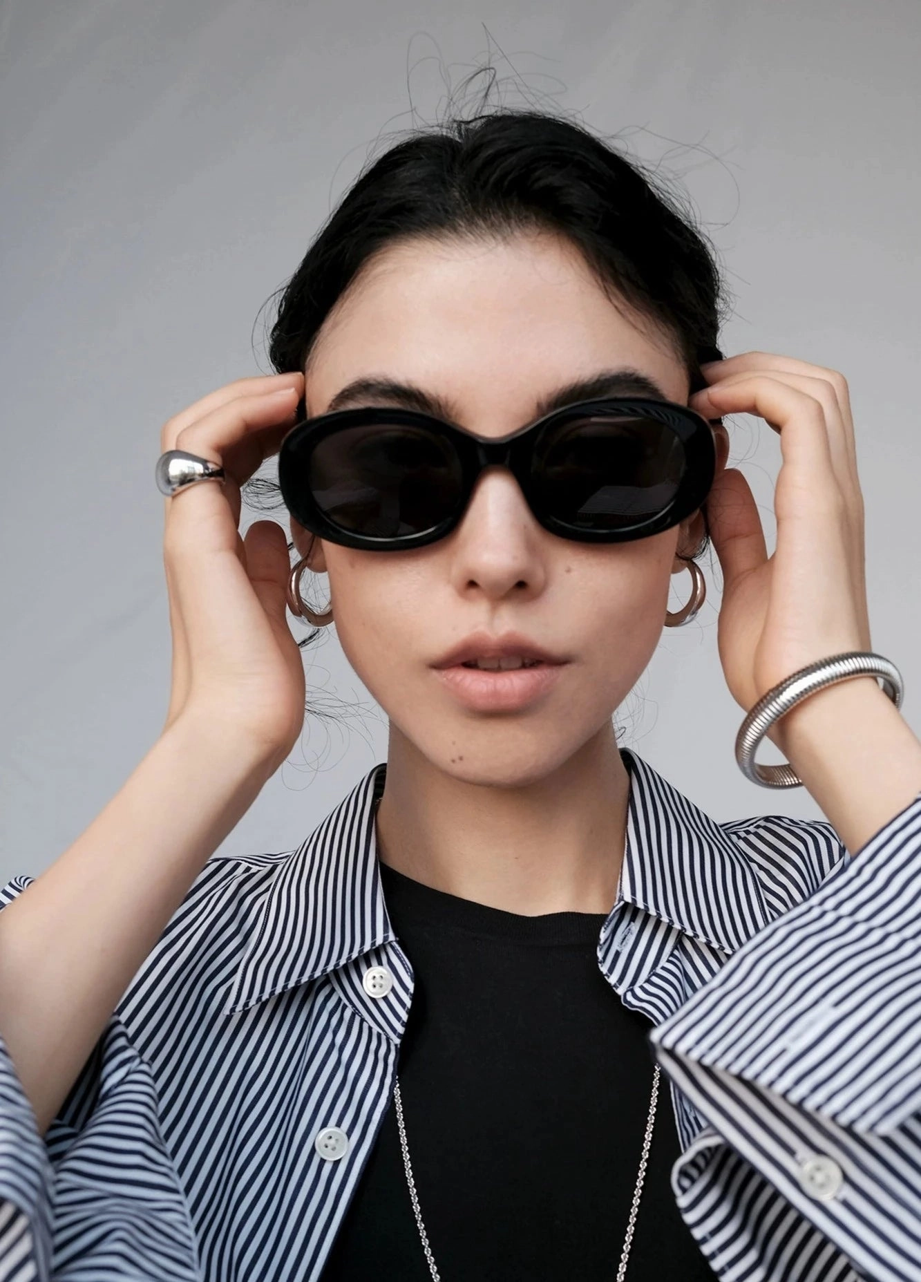 Chantae Curved Dome Ring Gold Elegant flair Vibrant Accent