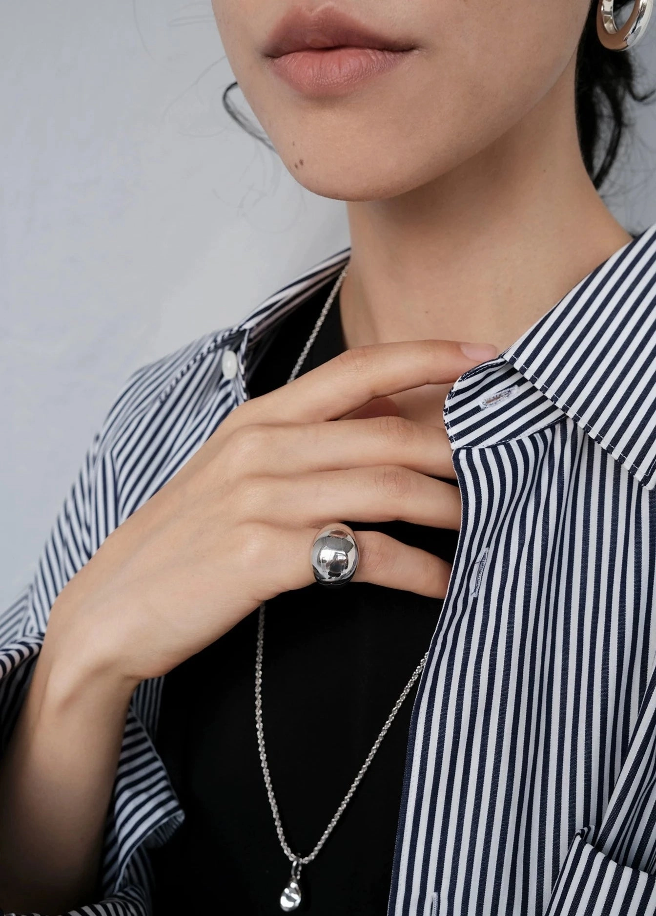 Wedding Look Chantae Curved Dome Ring Gold