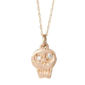 Charmed Skull Diamond Necklace - 14k Gold Stylish Shape