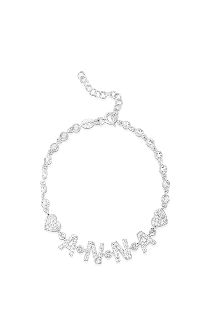 Pav?? Block Name Bracelet Latest Style Premium Choice