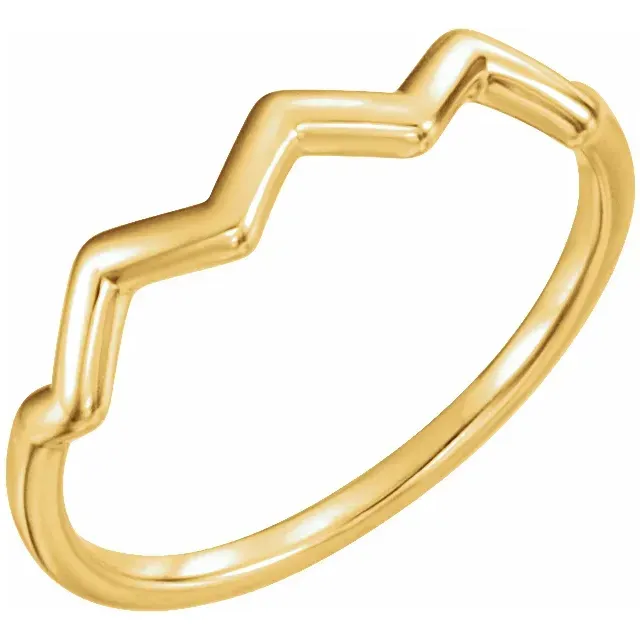 Shiny Piece 14K Yellow Stackable Ring