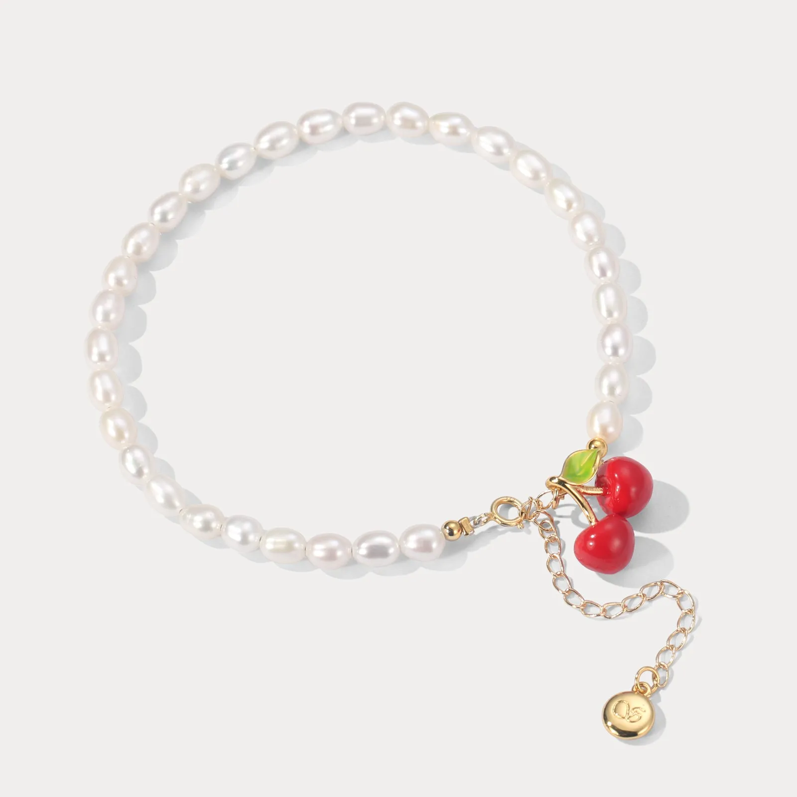 Subtle Elegance Modern Aesthetic Cherry Pearl Anklet