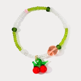 Cherry Bead Bracelet Hassle-Free Style