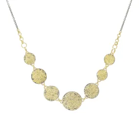Dusted Statement Necklace - 22ky Gold, 18ky Gold   Oxidized Silver Timeless Style