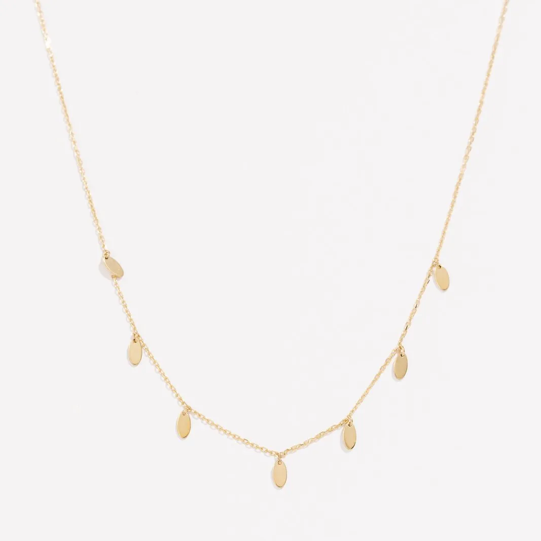 Polished Spark Droplet Necklace