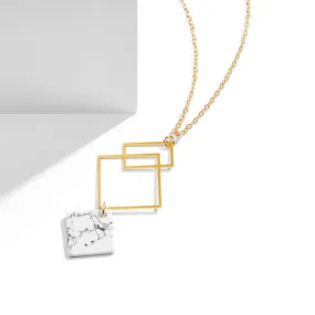 Ares Necklace with White Howlite Family Occasion Birthday Accent