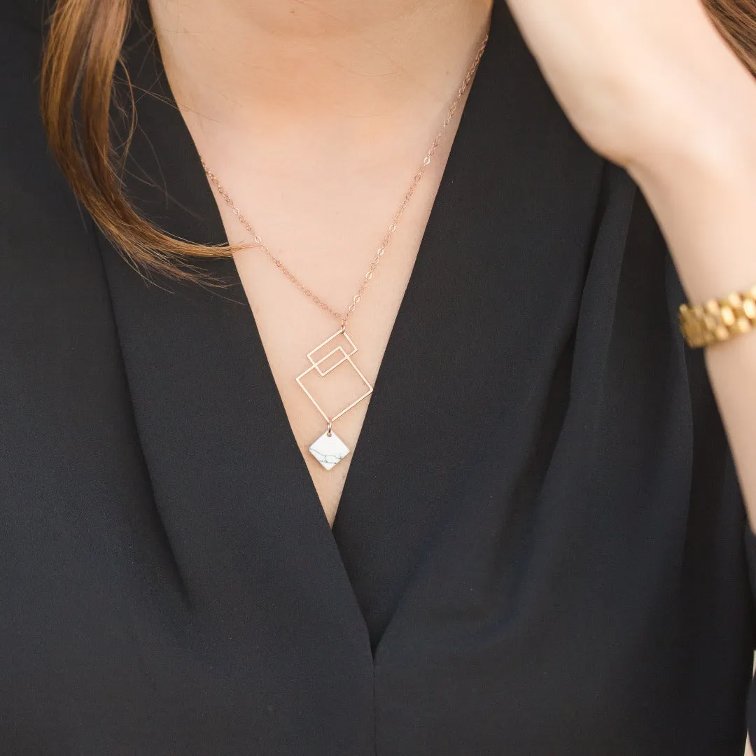 Beautiful Gift Ares Necklace with White Howlite