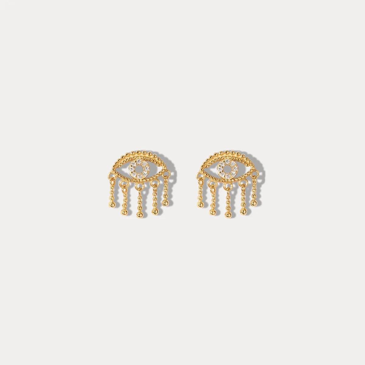 Allure Edge Pretty Pair Diamond Eye Tassel Stud Earrings