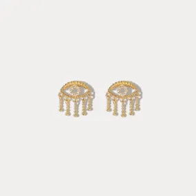 Allure Edge Pretty Pair Diamond Eye Tassel Stud Earrings