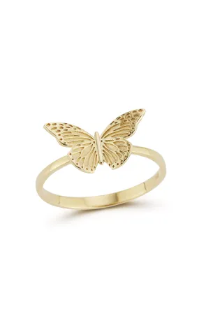 Value Expression Ornamental Object Textured Butterfly Ring