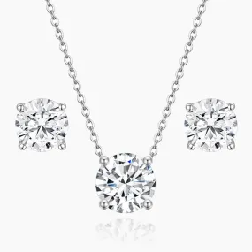 Solitaire 1.0ct CZ Set in Sterling Silver Modern Outfit
